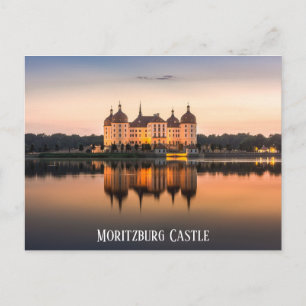 Moritzburg Castle Germany Sunset Travel Photo Postcard