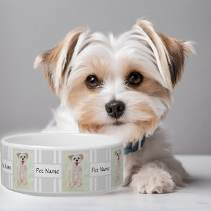 Morkie Dog Bowl With Text Customisable