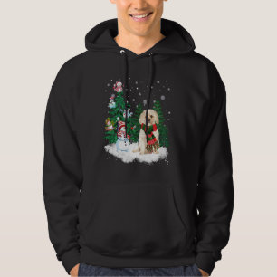 Morkie Dog Christmas Snowman Xmas Tree Pajama Hoodie