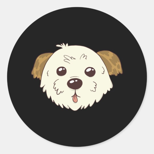 Morkie Dog Classic Round Sticker (Front)