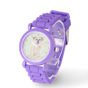 Morkie Dog Purple Watch