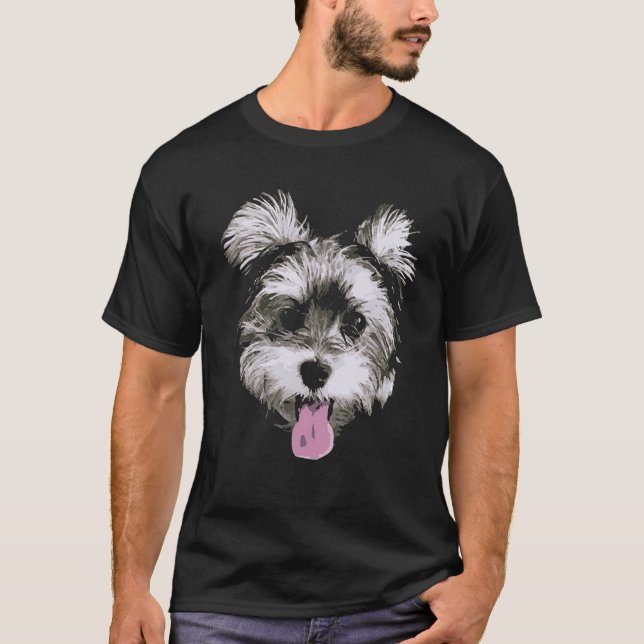 Morkie Dog T Shirt (Front)