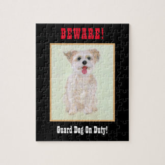 Morkie Funny Guard Dog Jigsaw Puzzle
