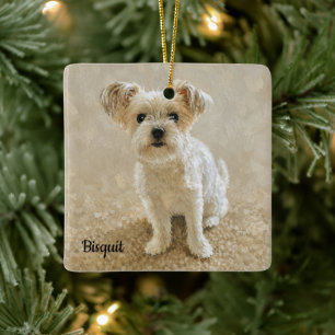 Morkie Love Ceramic Ornament