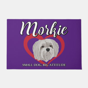 Morkie - Small Dog, Big Attitude - 3 Doormat