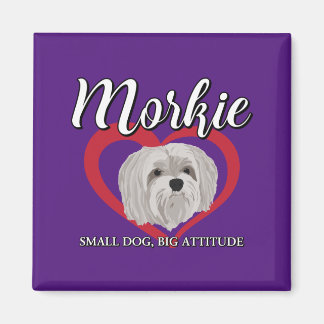 Morkie - Small Dog, Big Attitude - 3 Magnet
