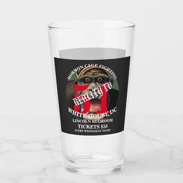 MORMON CAGE FIGHTING WASHINGTON DC LINCOLN  GLASS (Front)