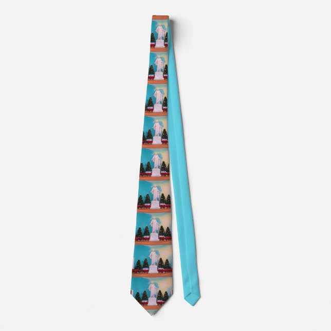 Mormon Christus Christmas Tie (Front)