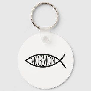 Mormon Fish Key Ring