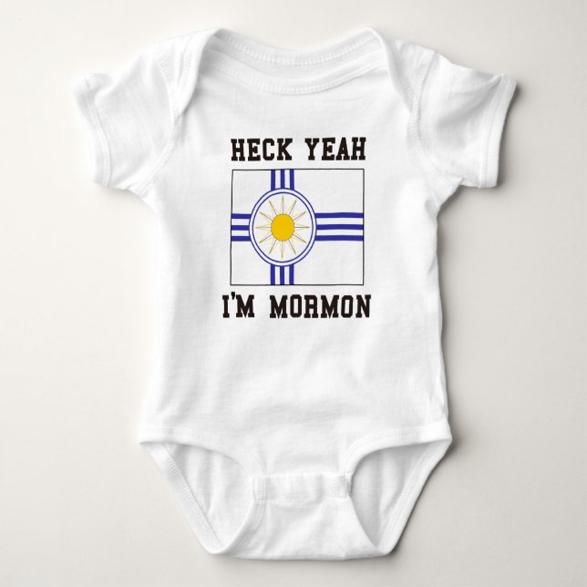 Mormon Flag Baby Bodysuit (Front)