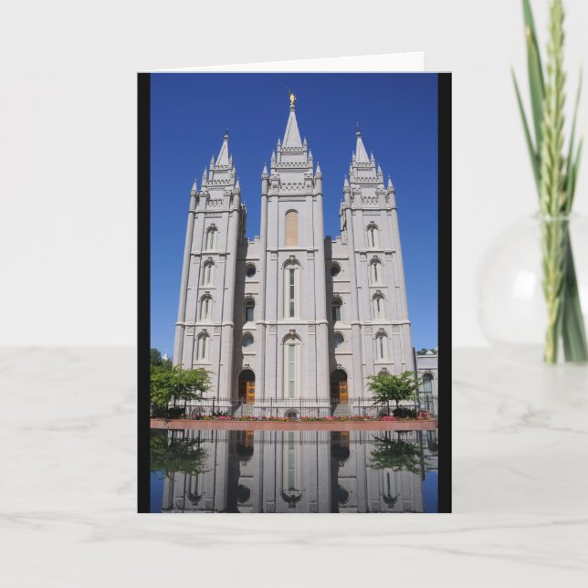 Mormon (LDS) Temple  in Salt Lake City, Utah Card (Front)