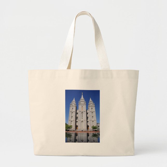 Mormon (LDS) Temple  in Salt Lake City, Utah Large Tote Bag (Front)