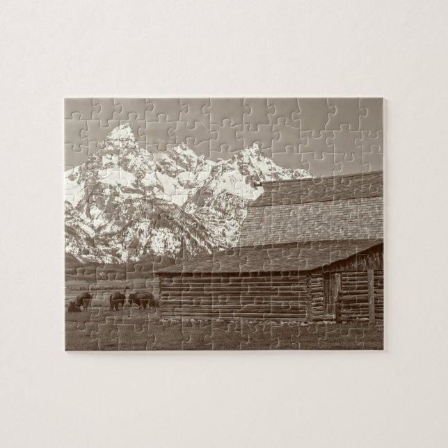 Mormon Row - Grand Teton Mountains - 8x10 - 110 pc Jigsaw Puzzle (Horizontal)