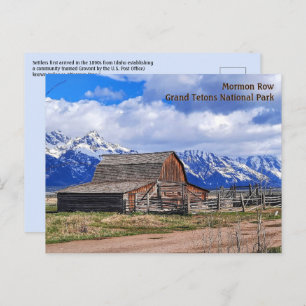 Mormon Row, Grand Tetons Postcard