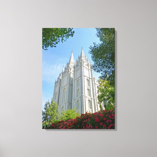 Mormon Temple Canvas Print (Front)