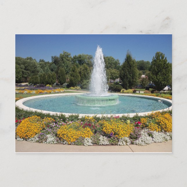 Mormon Temple Fountain Postcard (Front)