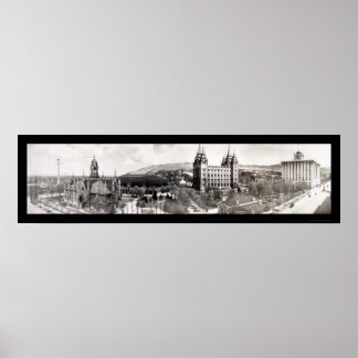Mormon Temple Grounds Photo 1912 Poster
