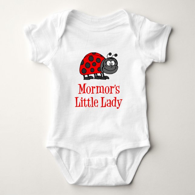 Mormor's Little Lady Baby Bodysuit (Front)