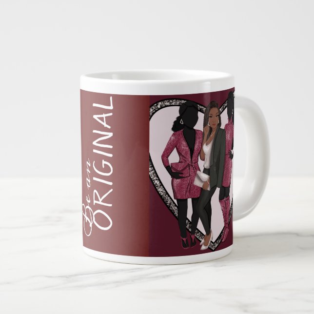 Morning Affirmation Large Coffee Mug (Front Right)