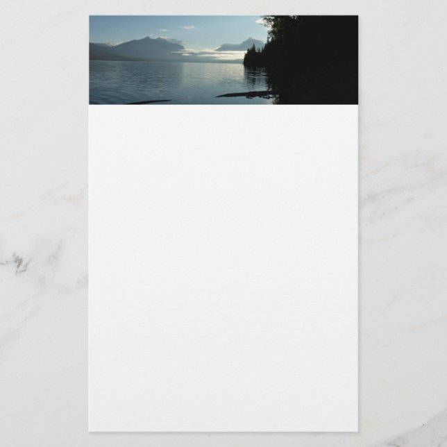Morning at Lake McDonald in Glacier National Park Stationery (Front)