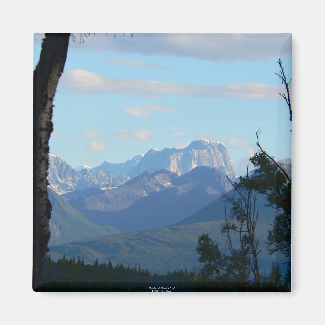 Morning at Moose's Tooth Magnet (Front)