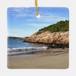 Morning at Sand Beach Ceramic Ornament