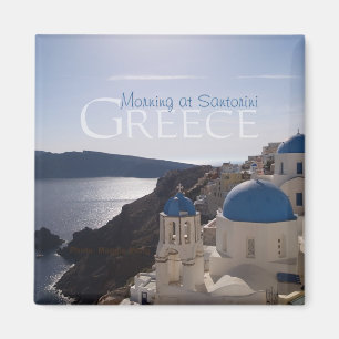Morning at Santorini Greece Souvenir Fridge Magnet