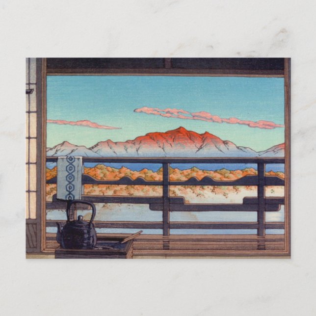 Morning At The Arayu Spa Shiobara By Kawase Hasui Postcard (Front)