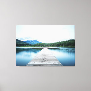 Morning At The Lake Dock Pier Canvas Print