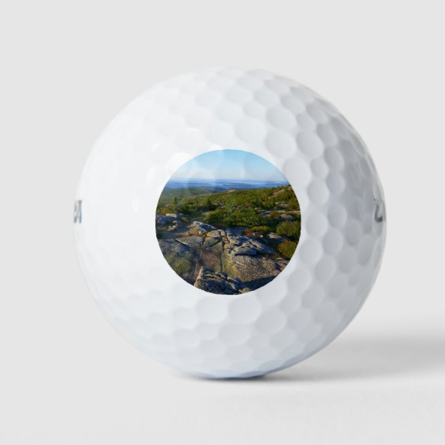 Morning atop Cadillac Mountain at Acadia Golf Balls (Front)