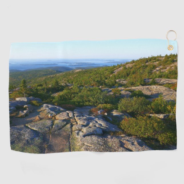 Morning atop Cadillac Mountain at Acadia Golf Towel (Horizontal)