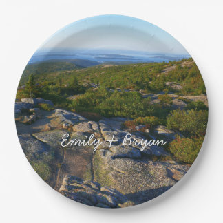 Morning atop Cadillac Mountain at Acadia Paper Plate