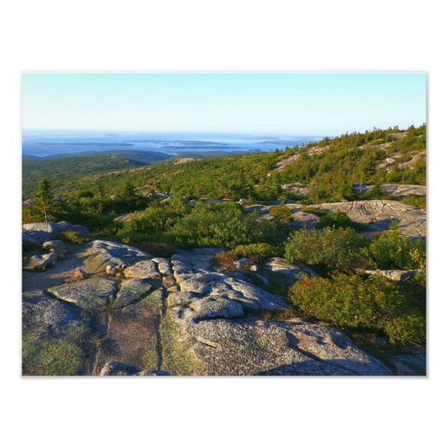 Morning atop Cadillac Mountain at Acadia Photo Print (Front)