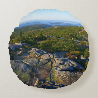 Morning atop Cadillac Mountain at Acadia Round Cushion