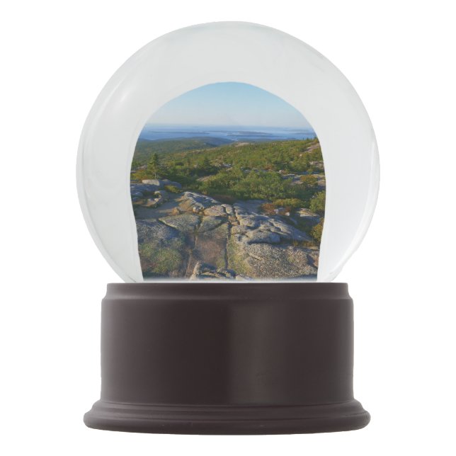 Morning atop Cadillac Mountain at Acadia Snow Globe (Front)