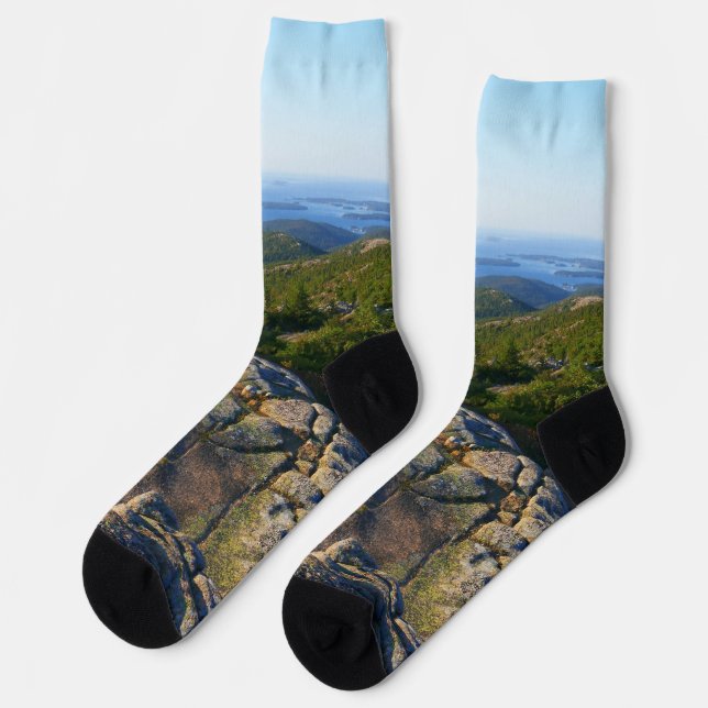 Morning atop Cadillac Mountain at Acadia Socks (Left)