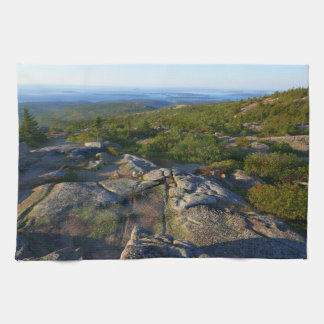 Morning atop Cadillac Mountain at Acadia Tea Towel