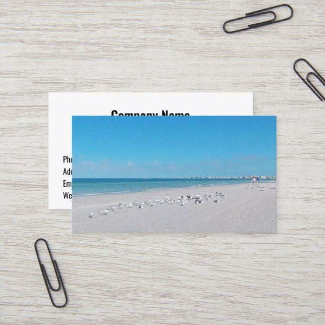 Morning Beach Business Cards (Front/Back In Situ)