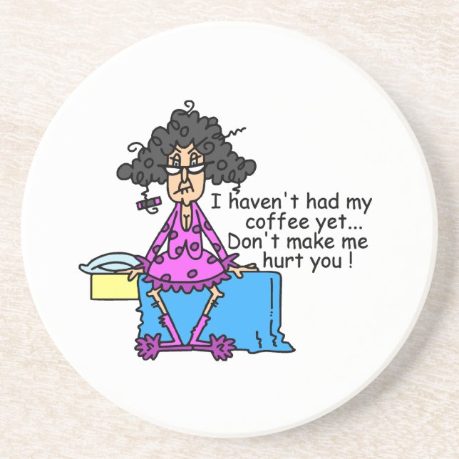Morning Before Coffee Humour Coaster (Front)