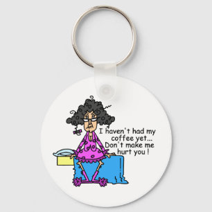 Morning Before Coffee Humour Key Ring