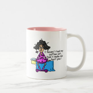 Morning Before Coffee Humour Two-Tone Coffee Mug