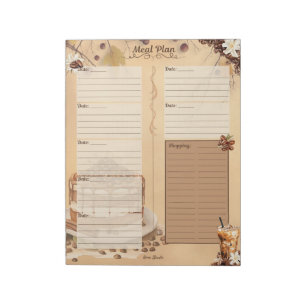 Morning Brew 7 Day Meal Planner Tear-Away Notepad