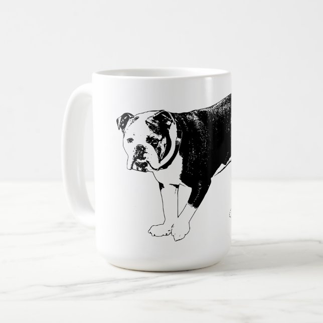 Morning Bulldog, Bold Clarity Coffee Mug (Front Left)