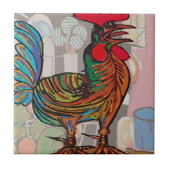 Morning Call, Rooster, Tile (Front)