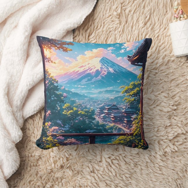 Morning Calm over Fuji Cushion (Blanket)
