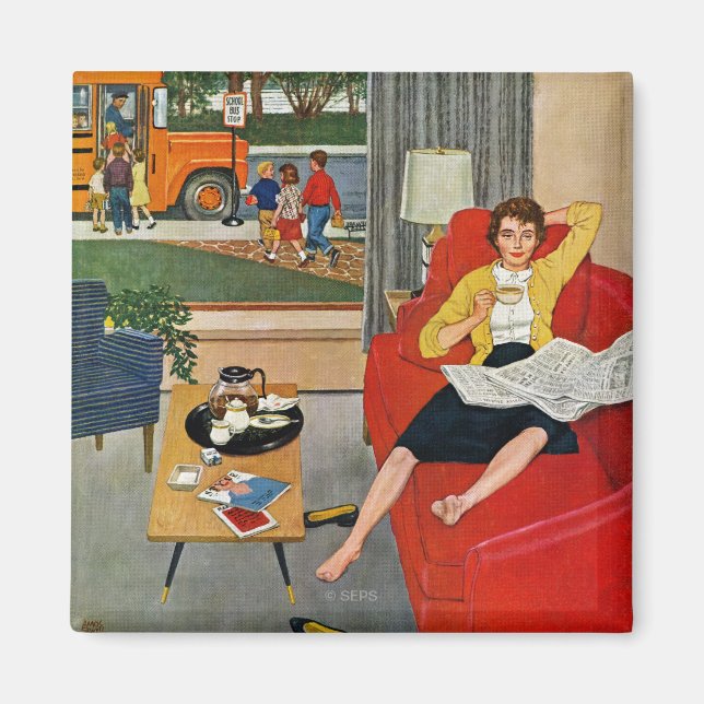 Morning Coffee Break Magnet (Front)