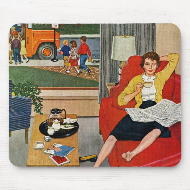 Morning Coffee Break Mouse Pad (Front)