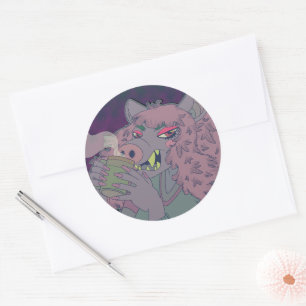 Morning Coffee Classic Round Sticker