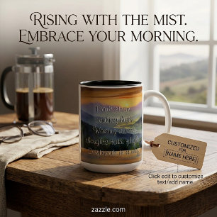 Morning Coffee Haiku Two-Tone Coffee Mug