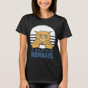 Morning Coffee Morning Group I Hate Mondays Cats T-Shirt